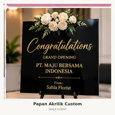 Papan Bunga Akrilik Sumur Bandung